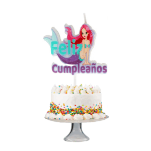 Velas sirena feliz cumpleaños